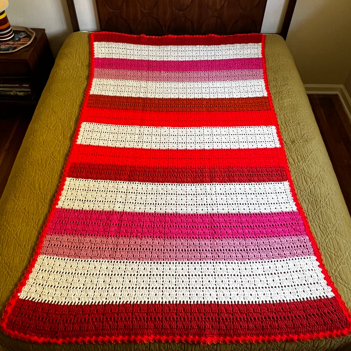 The Claire- Vintage Crochet Throw